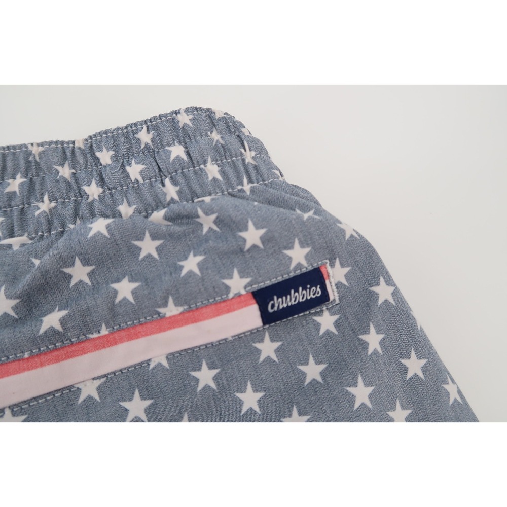Chubbies Swim Trunks Small Red White Blue Lined 5.5" American Flag Patriotic - Picture 3 of 9